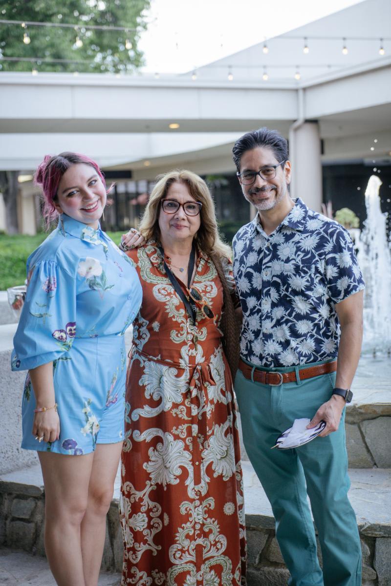 guests posed by the fountain at eggersmann laguna during an outdoor living event in august 2025
