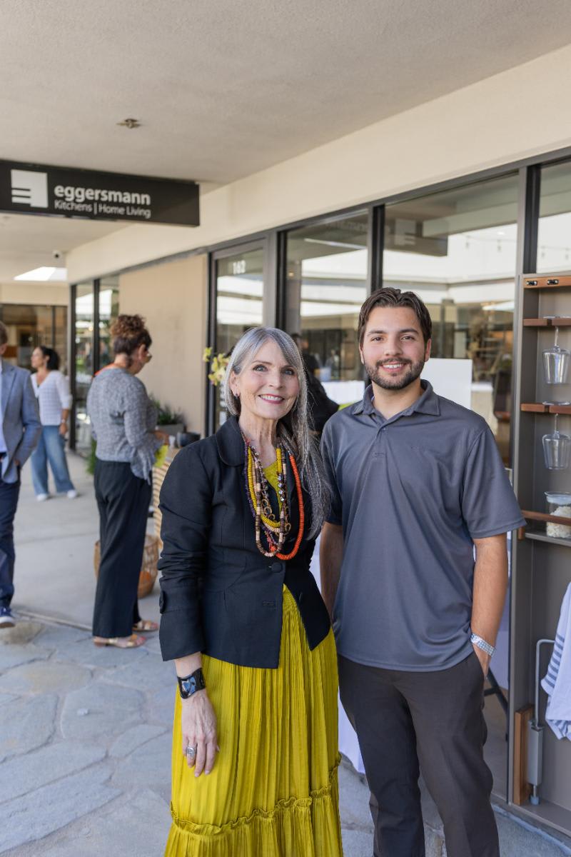 showroom manager kelly lafosse and guest outside the eggersmann laguna showroom during the laguna market in september 2025