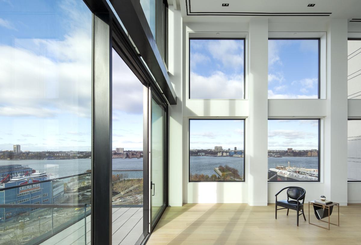 view of hudson river from a residence of chelsea waterside nyc