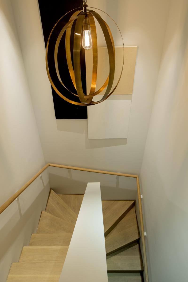stairwell in chelsea waterside nyc