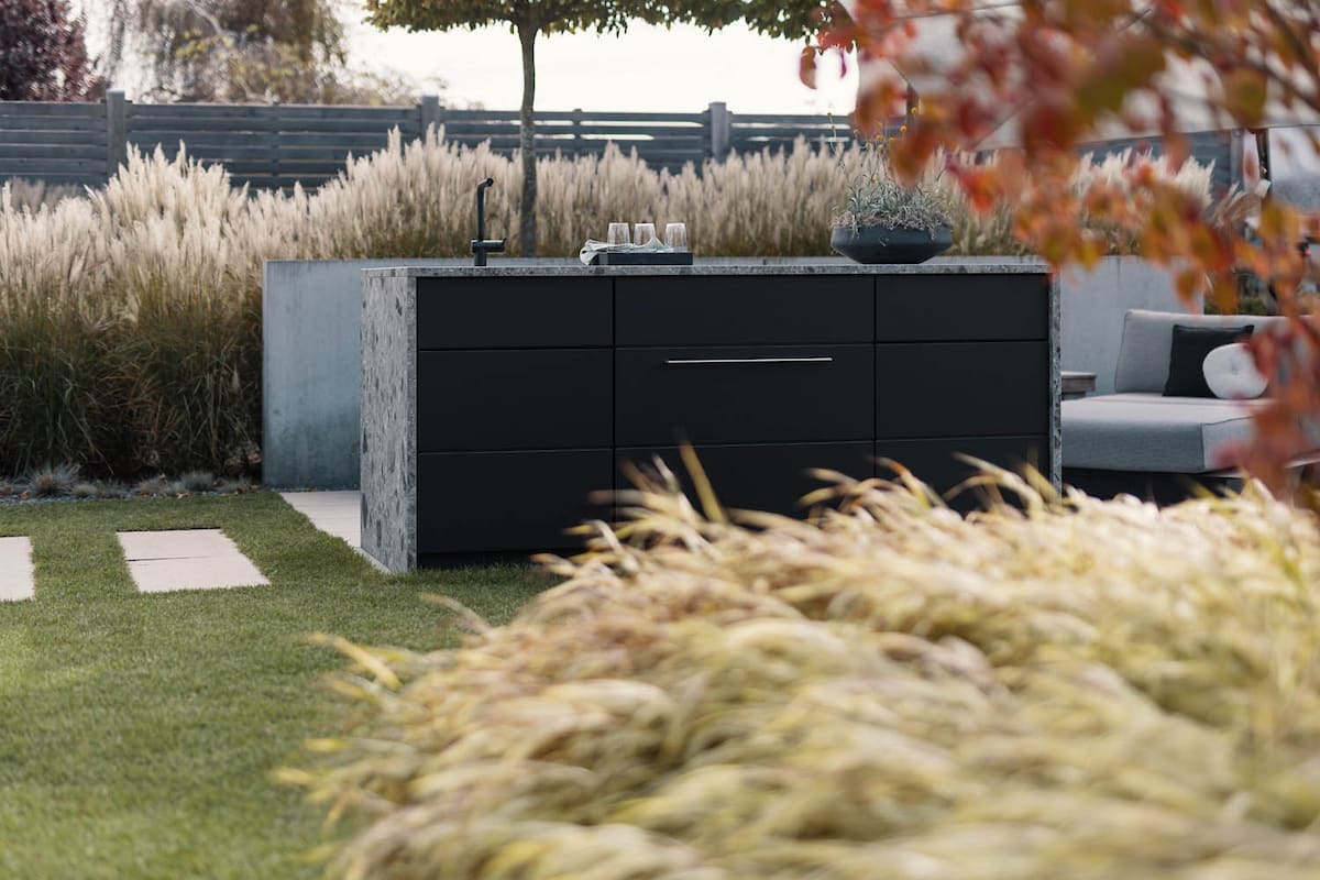 outdoor kitchen island with grill by cubic