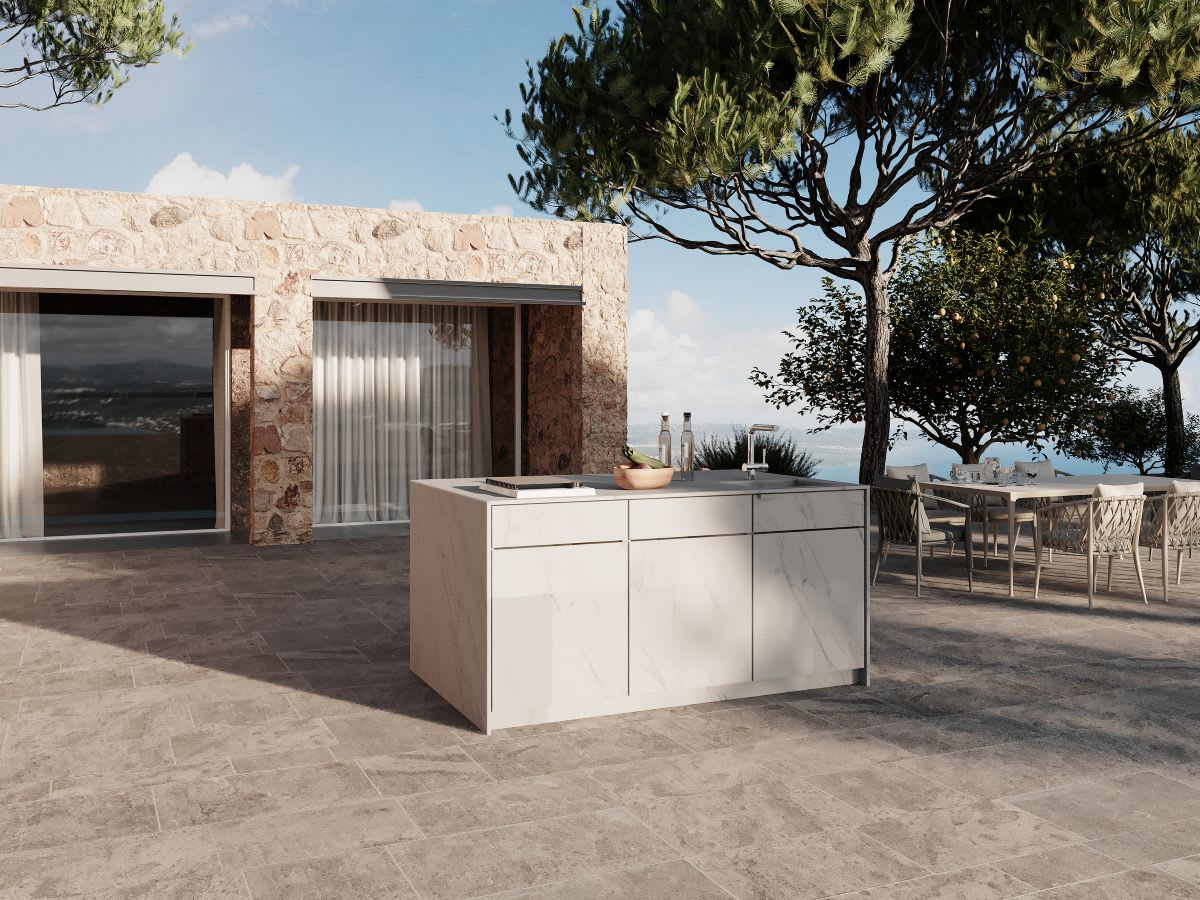 small luxury outdoor kitchen bar by eggersmann outdoor living