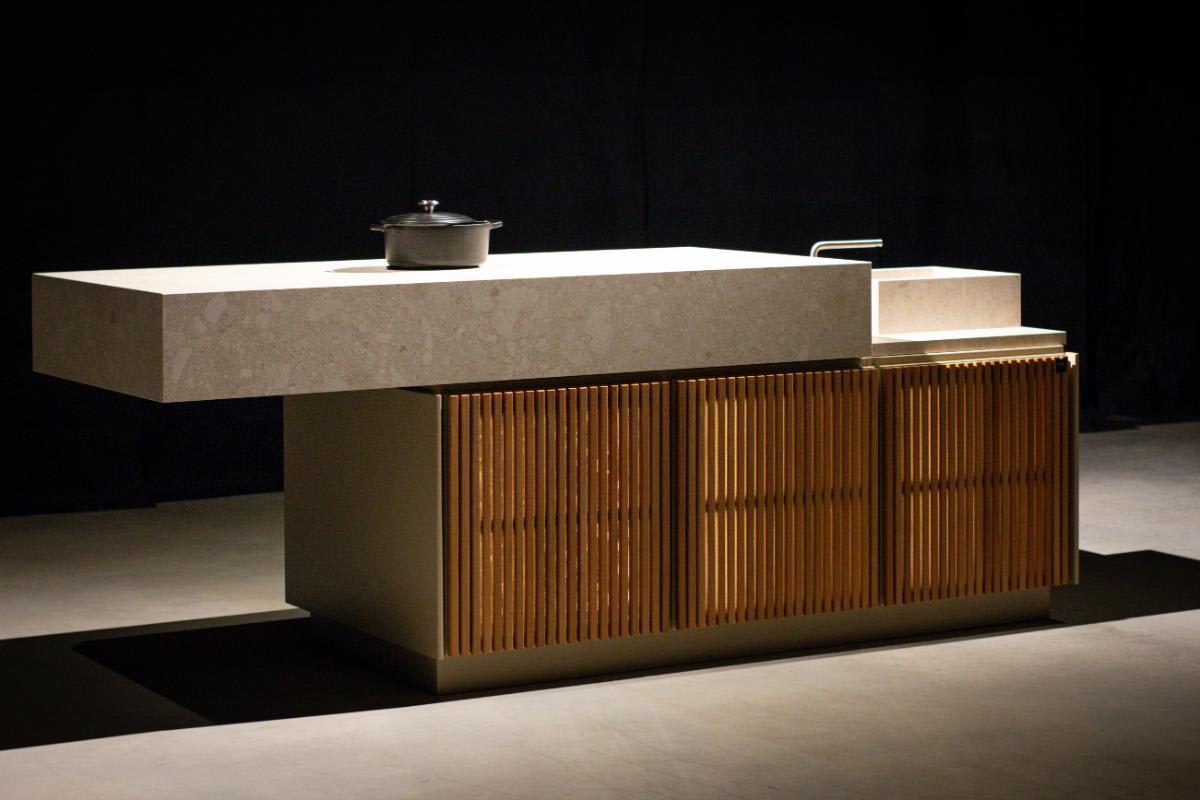 outdoor floating bar counter open by eggersmann usa and cubic outdoor living