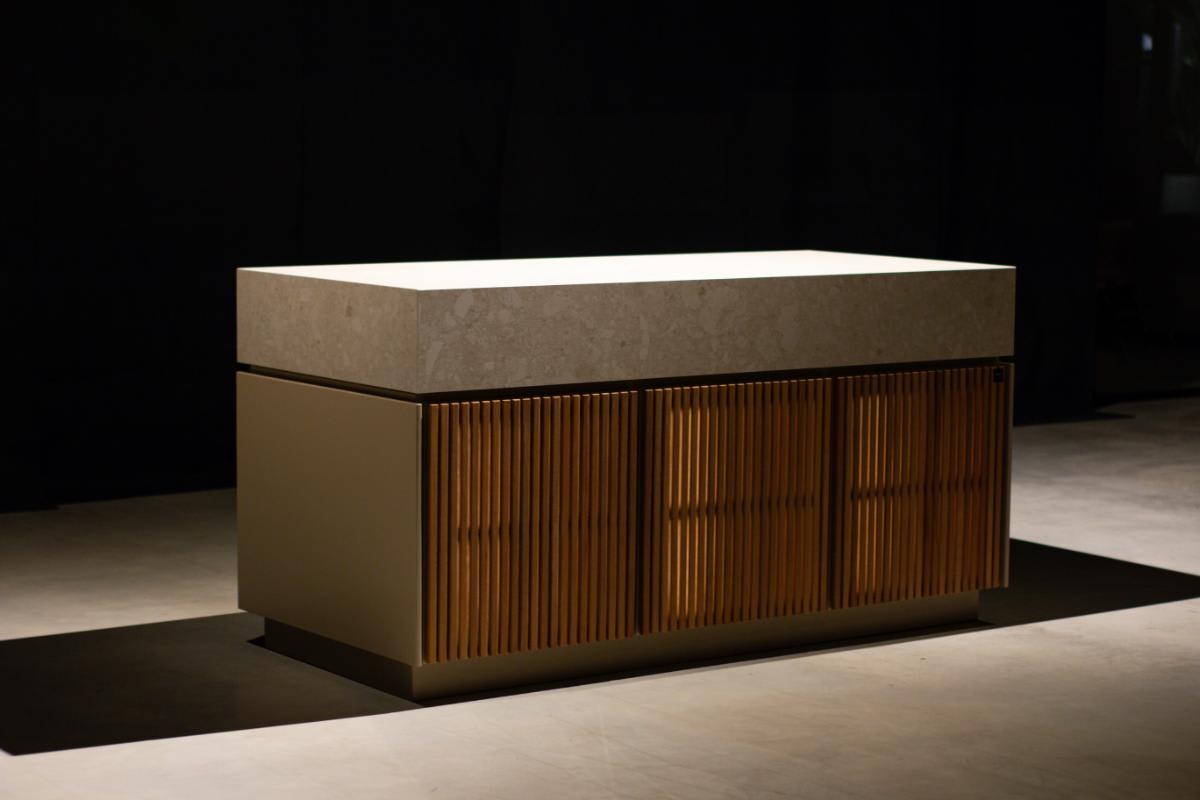 outdoor floating bar counter closed by eggersmann usa and cubic outdoor living