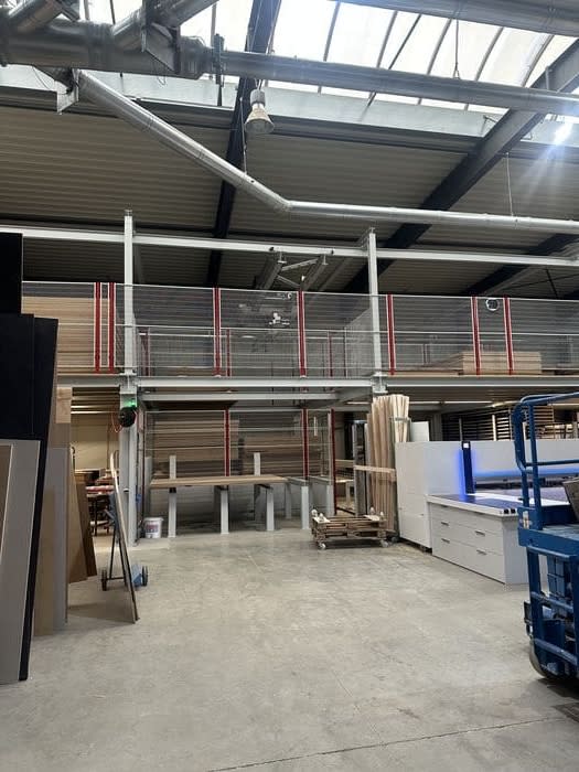 renovation of the schmalenbach factory to add a second level for more efficient and expanded storage seen at house fair 2025