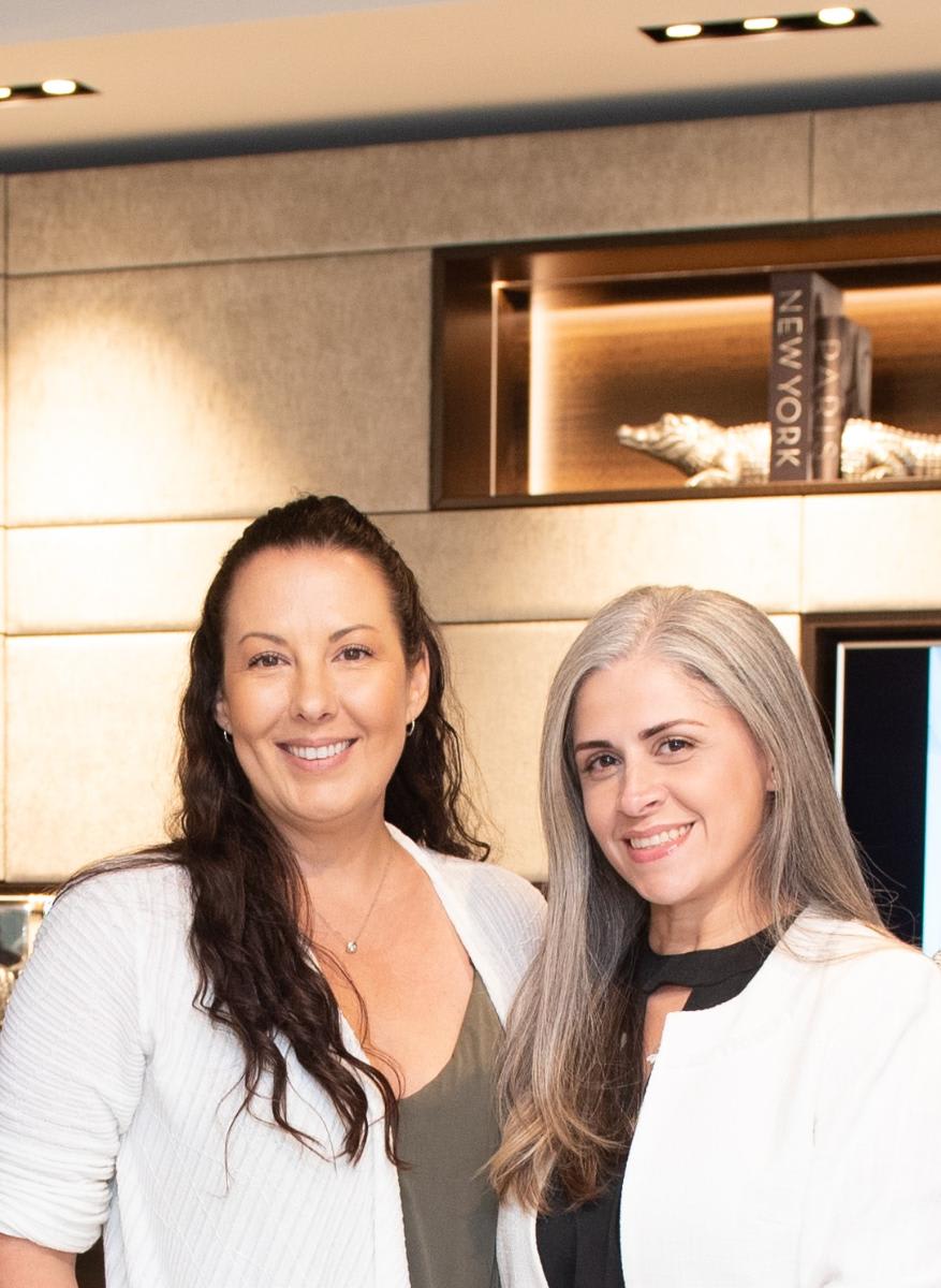 ericka clifford eggesrmann florida manager with Lorena Iazzetta Technical Design Director in the showrom