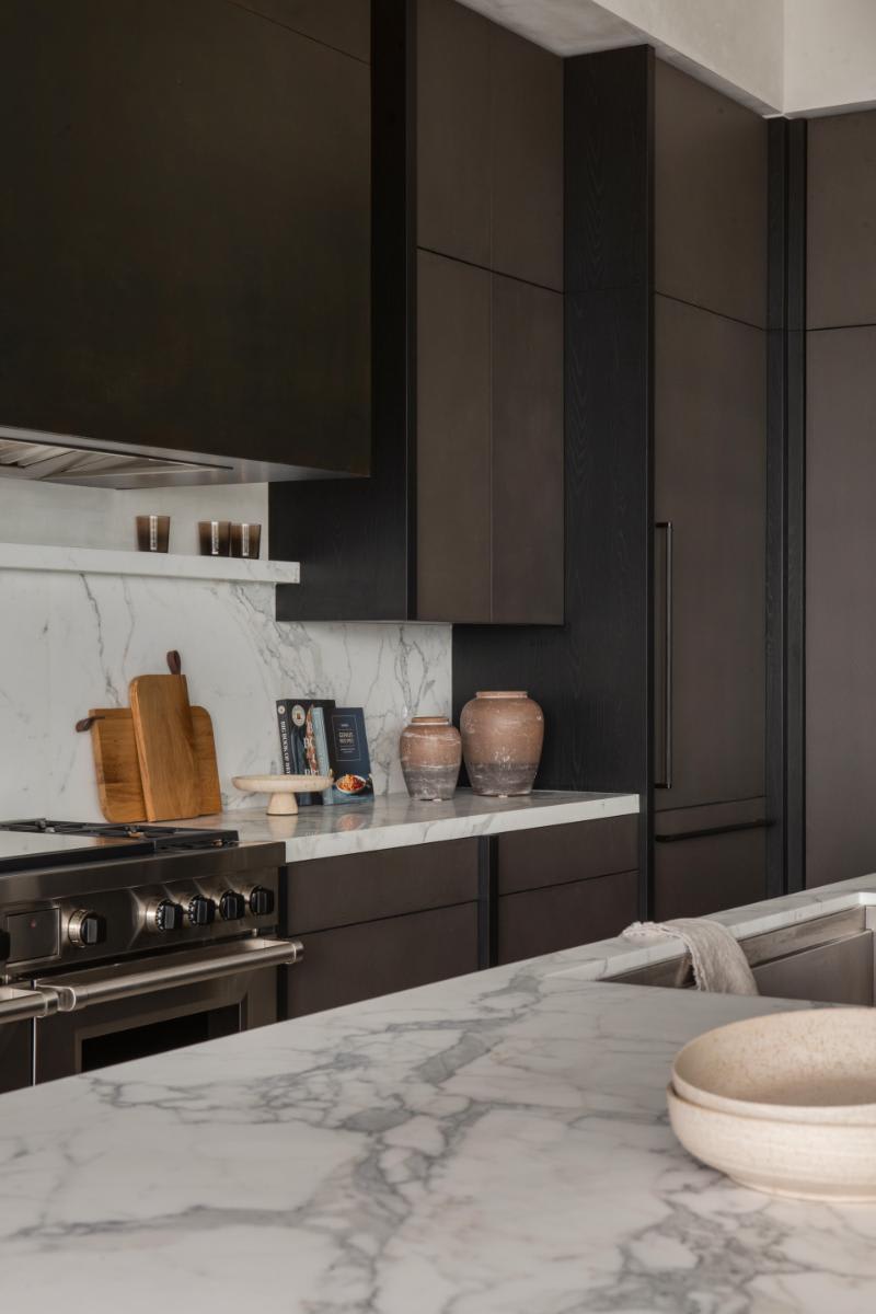 sleek handleless cabinetry in a luxury kitchen designed by eggersmann laguna for a home in corona del mar