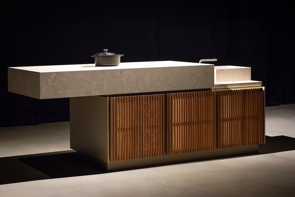 outdoor floating bar counter open by eggersmann usa and cubic outdoor living