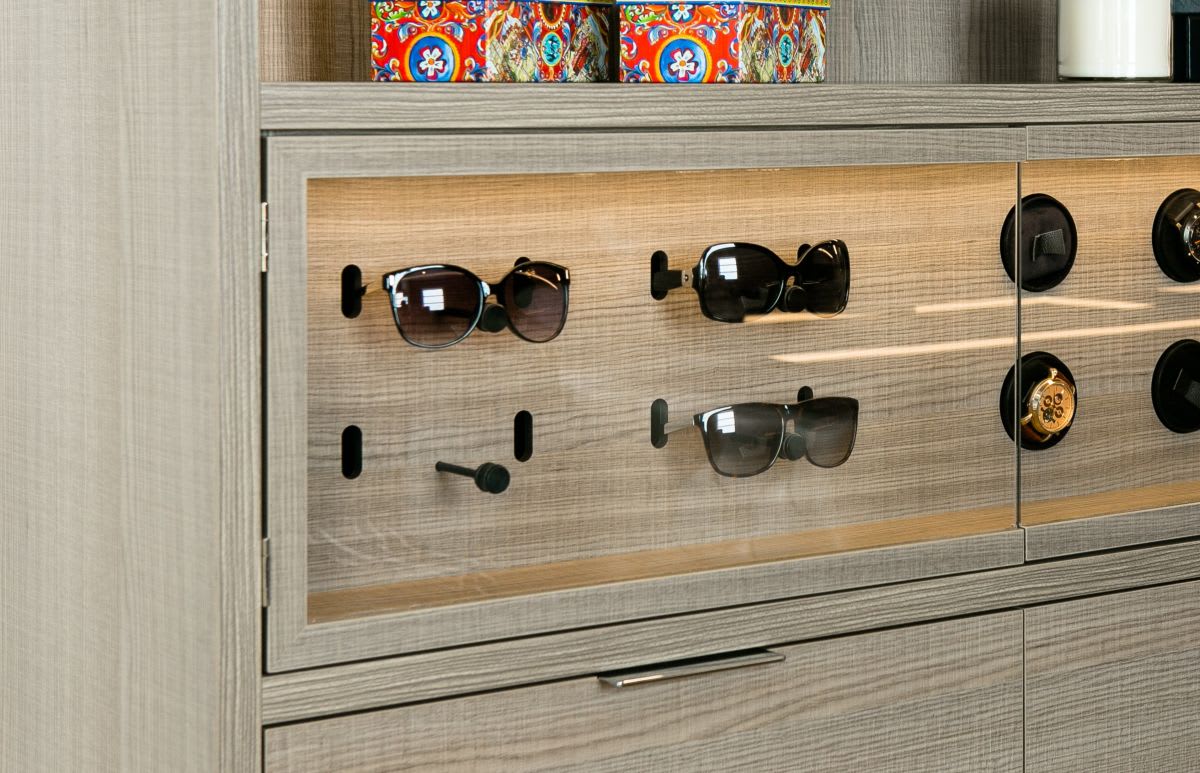 Custom Eyewear Storage for Luxury Wardrobes