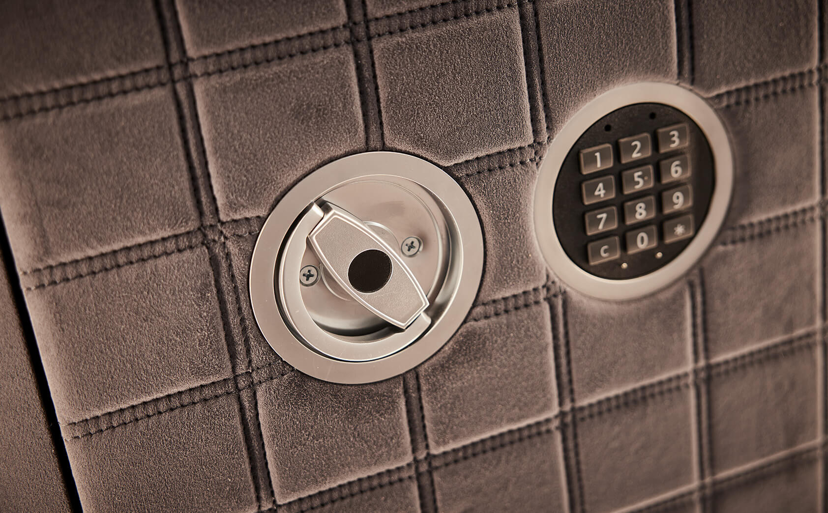 custom luxury safe with upholstered exterior designed by eggersmann
