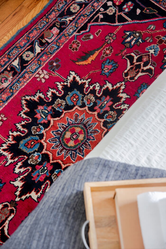 pantone's viva magenta in a rug