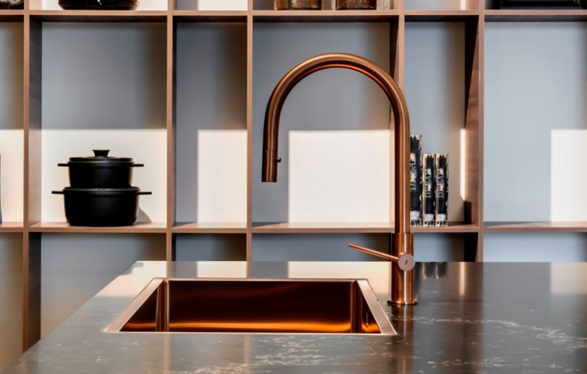 rose gold finished luxury quality kitchen faucet by mgs