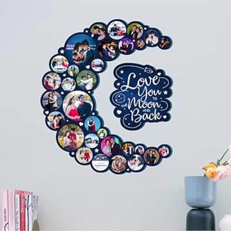 Moon Collage Cutout Frame