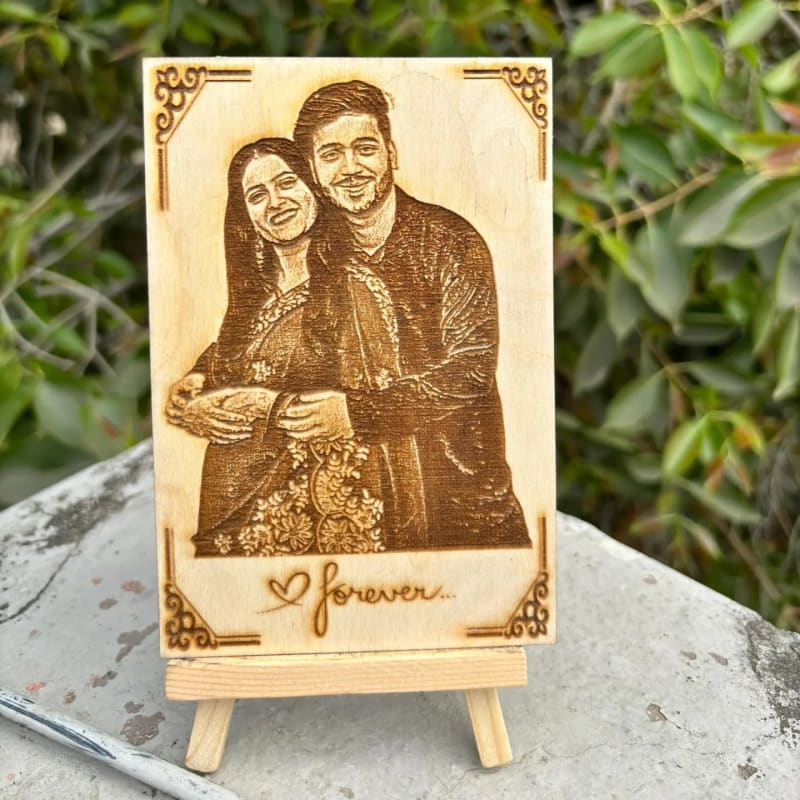 Wooden Engraving Photo Frame