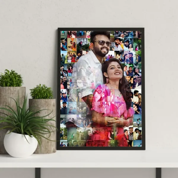 embossing effect collage photo frame