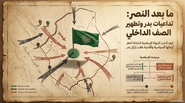 14- ما بعد النصر: تداعيات بدر وتطهير الصف الداخلي وتفكيك شبكات النفاق