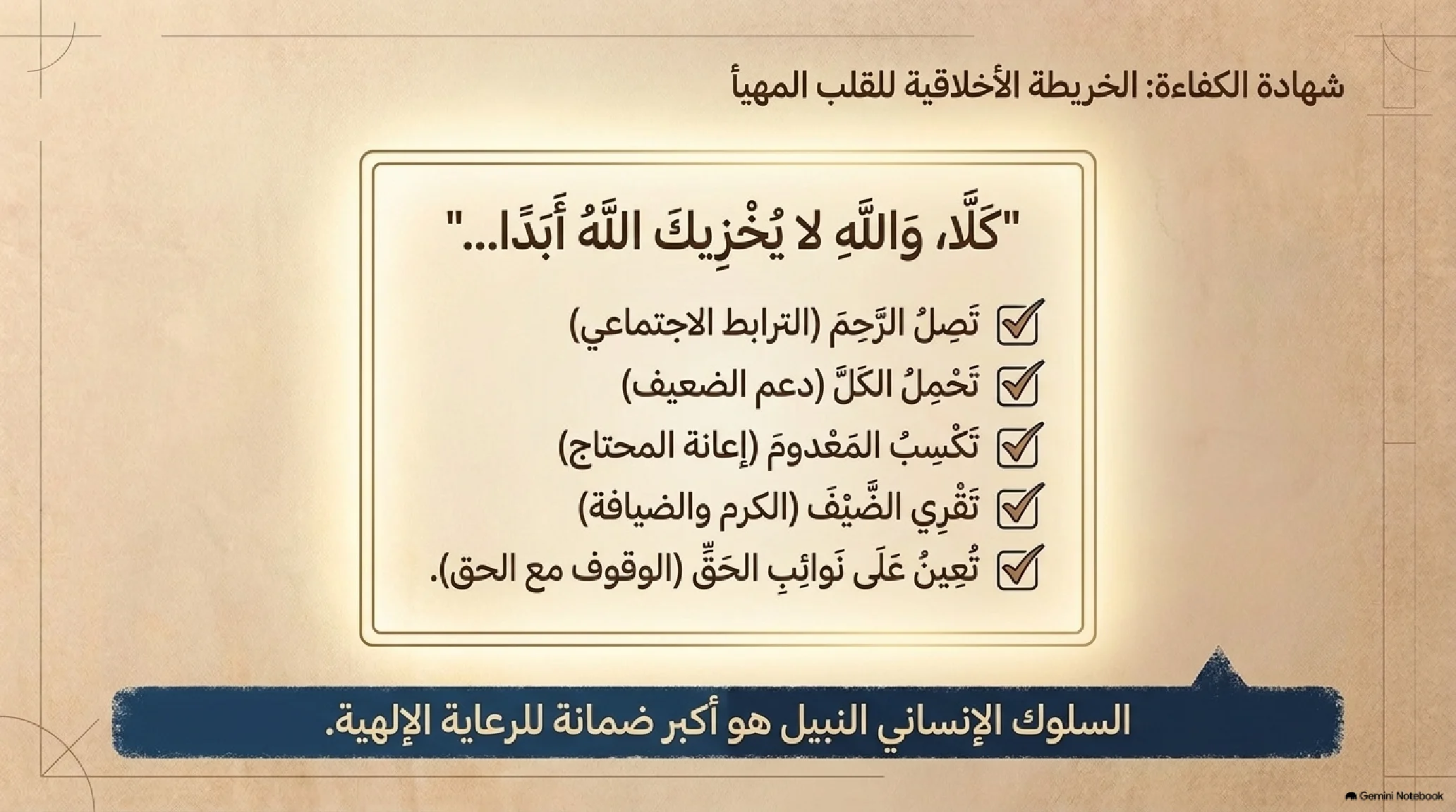 3- بناء الإنسان قبل الرسالة: الخلوة، الزواج المبارك، وإعادة بناء الكعبة المشرفة - شريحة 12