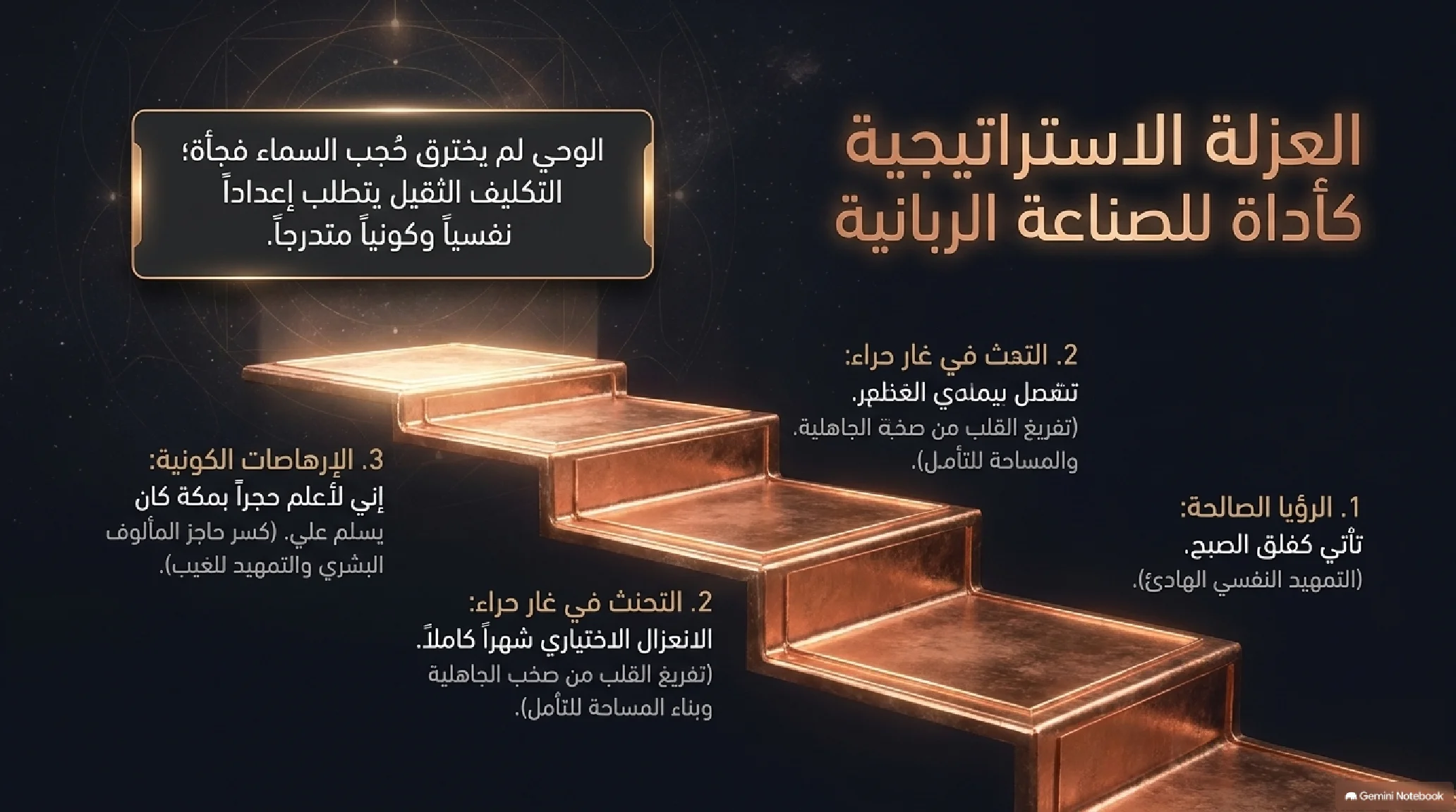 4- فجر النبوة: الانقلاب الكوني من غار حراء إلى دار الأرقم - شريحة 3