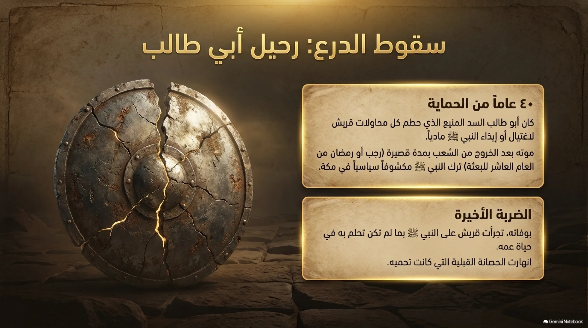 7- الحصار والوجع: ثلاث سنوات في شِعب أبي طالب وعام الحزن - شريحة 10