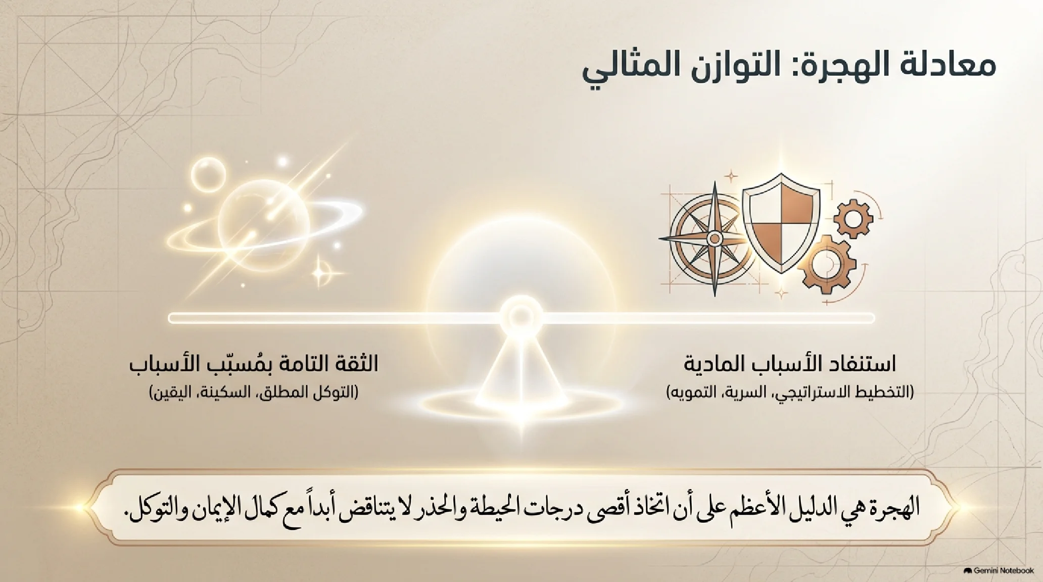 10- الهجرة النبوية: المعجزة التكتيكية واليقين المطلق وبناء الدولة الإسلامية - شريحة 2