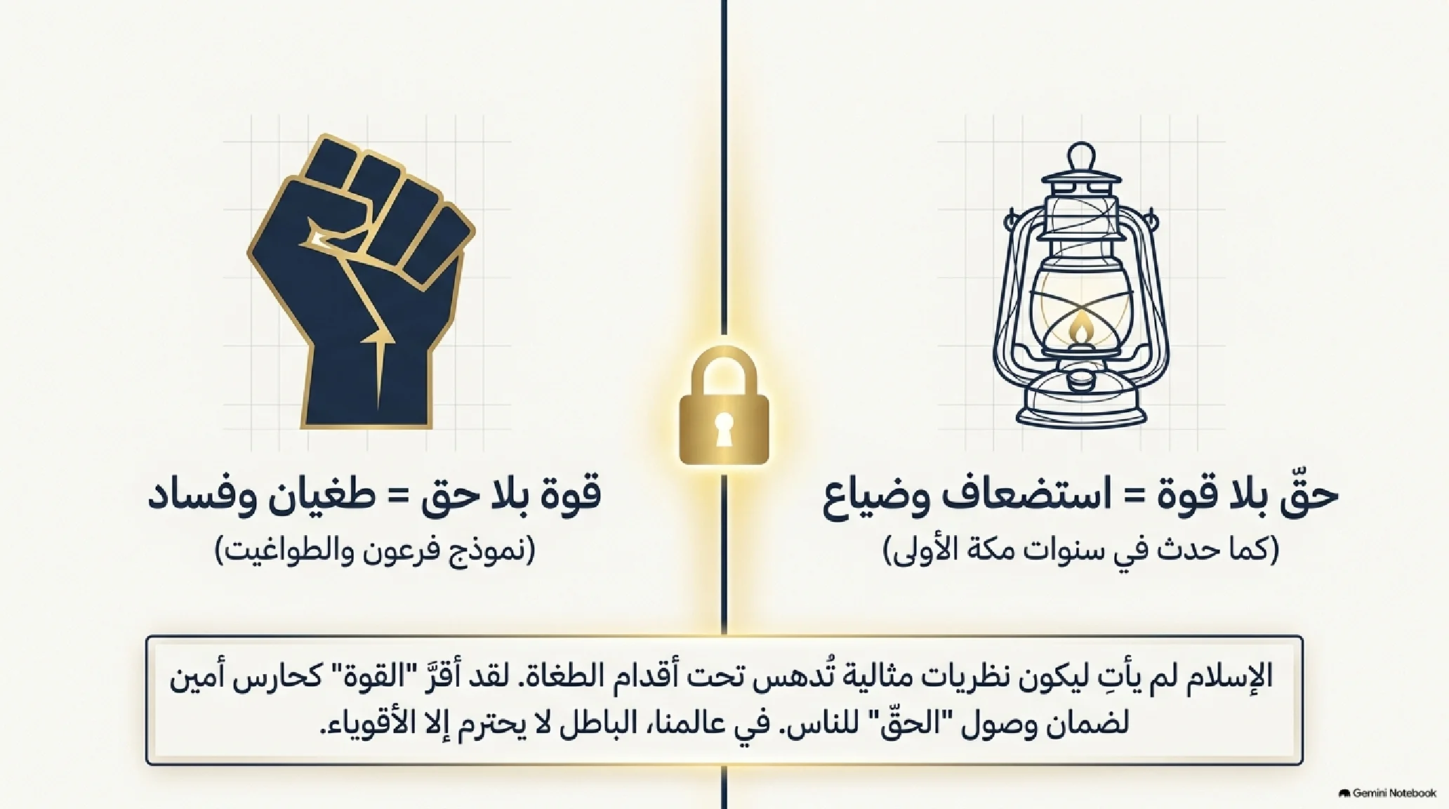12- فلسفة القوة وحقن الدماء: كيف تدرج الوحي من كف الأيدي إلى غارات السيادة والتمكين - شريحة 2