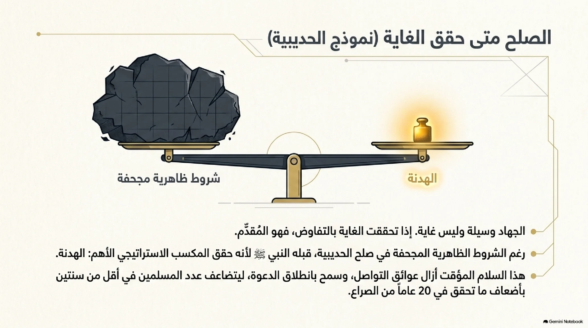 12- فلسفة القوة وحقن الدماء: كيف تدرج الوحي من كف الأيدي إلى غارات السيادة والتمكين - شريحة 12