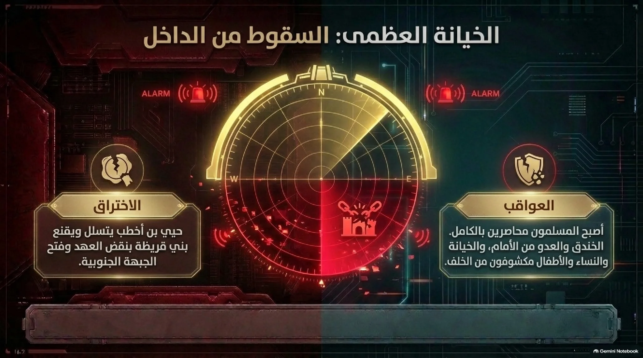 17- غزوة الخندق (الأحزاب): الإستراتيجية العسكرية، عبقرية التحصين، وكسر الحصار - شريحة 9
