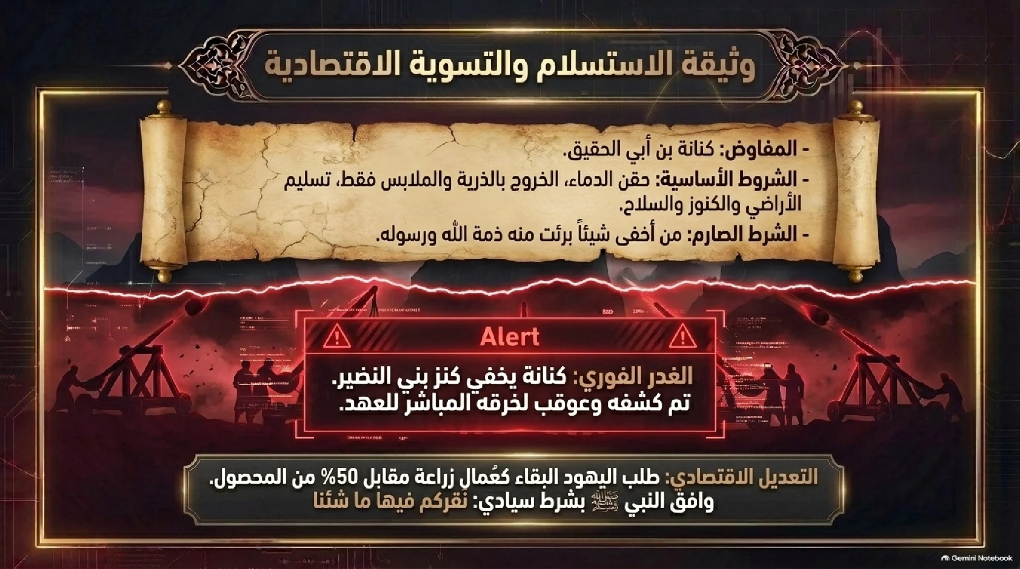 21- غزوة خيبر: تصفية الوجود العسكري للغدر وميلاد التوازن الاقتصادي - شريحة 11