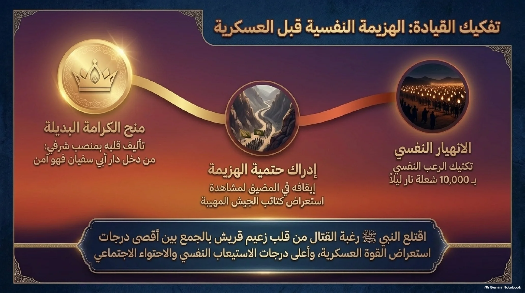 23- فتح مكة (الفتح الأعظم): العبقرية العسكرية وتفكيك قوى الشرك وعام الوفود - شريحة 5