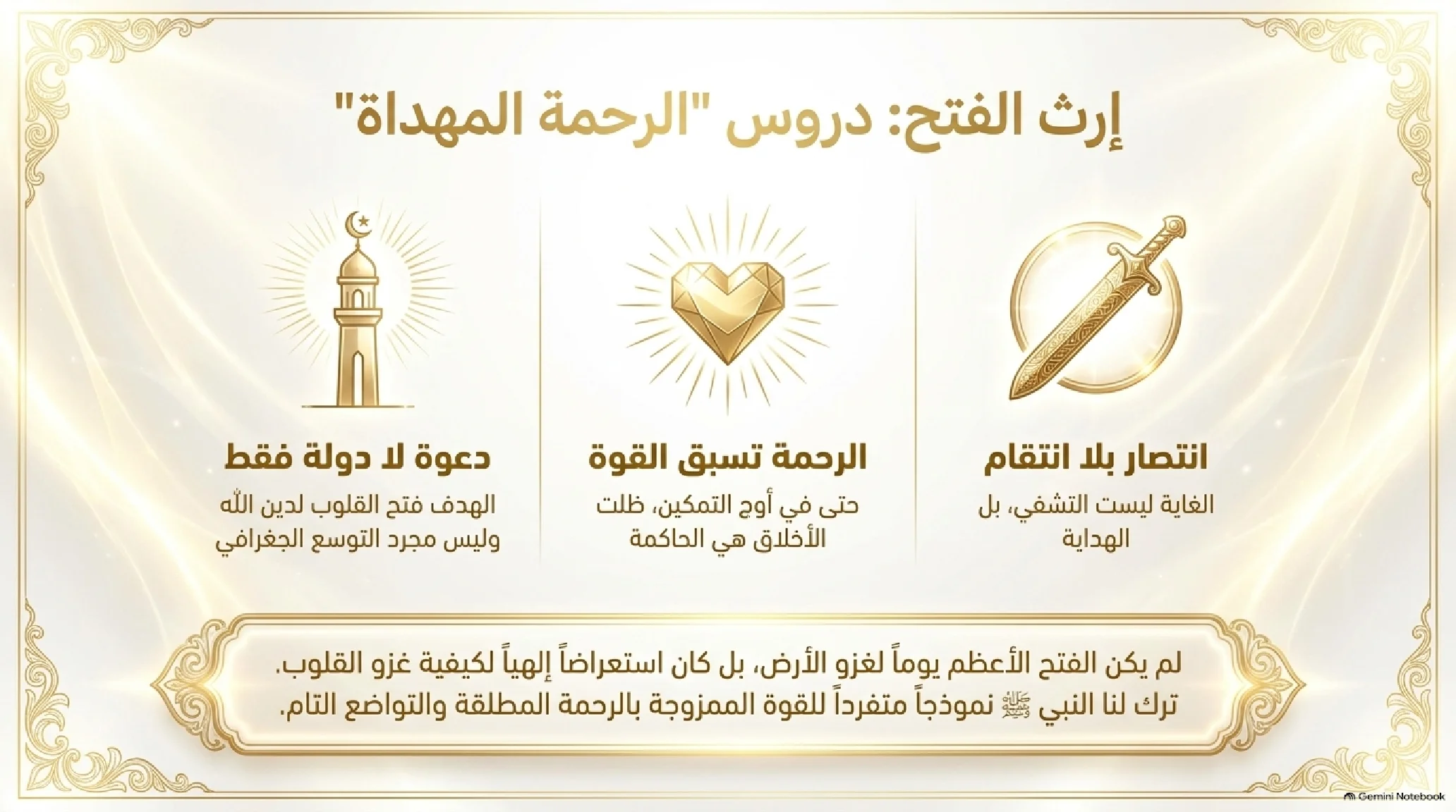 23- فتح مكة (الفتح الأعظم): العبقرية العسكرية وتفكيك قوى الشرك وعام الوفود - شريحة 15