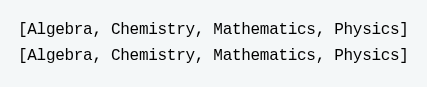 This program generates the output:
