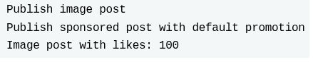 The program generates output: