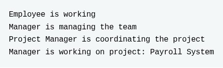 The output is: