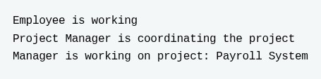 The output is: