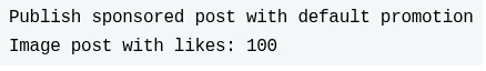 The program generates output: