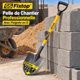 مجرفة حفر احترافية بمقبض D – Fixtop 1