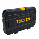 طقم مفاتيح ولقم TOLSEN – 46 قطعة، 1/4" 3
