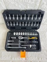 طقم مفاتيح ولقم TOLSEN – 46 قطعة، 1/4" 4