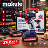 مفك براغي MAKUTE أصلي 20V بمحرك Brushless بدون فحمات 1