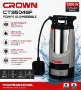 مضخة مياه غاطسة CROWN CT35046F – 1200 واط 1