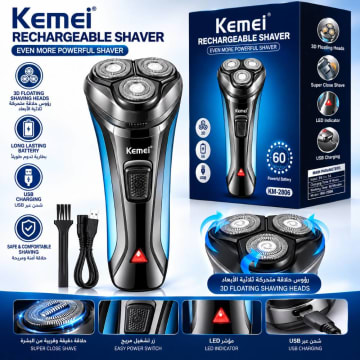 Kemei KM-2806 – ماكينة حلاقة كهربائية قابلة للشحن
