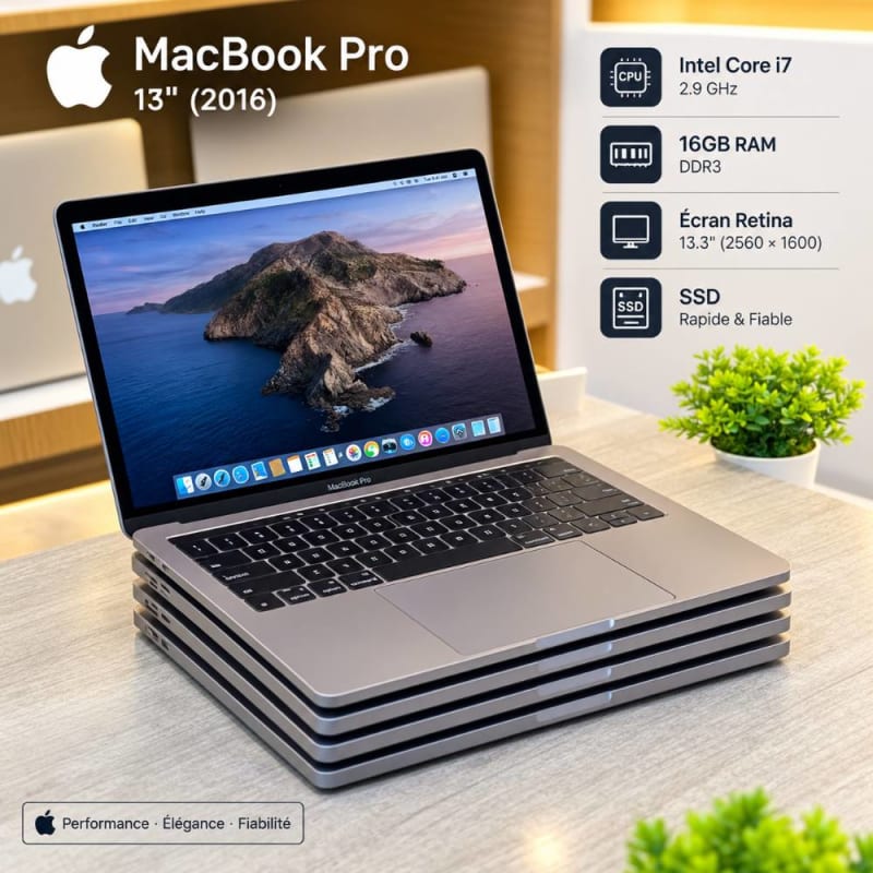 ماك بوك برو 13 بوصة موديل 2016 – Core i7 / RAM 16GB / شاشة Retina