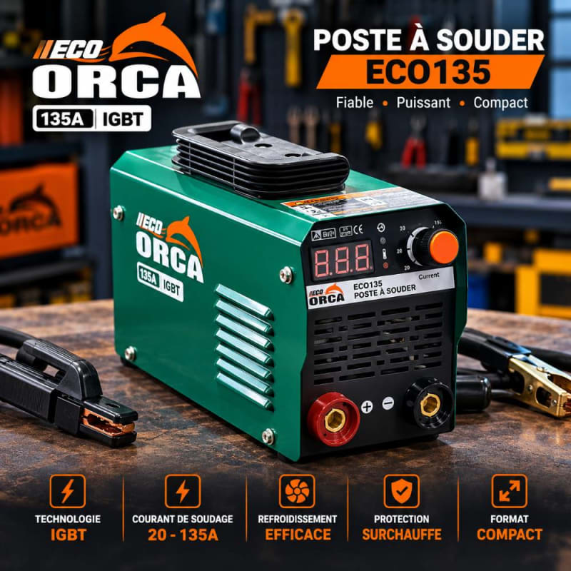 ماكينة لحام ORCA 135 أمبير IGBT عالية الأداء