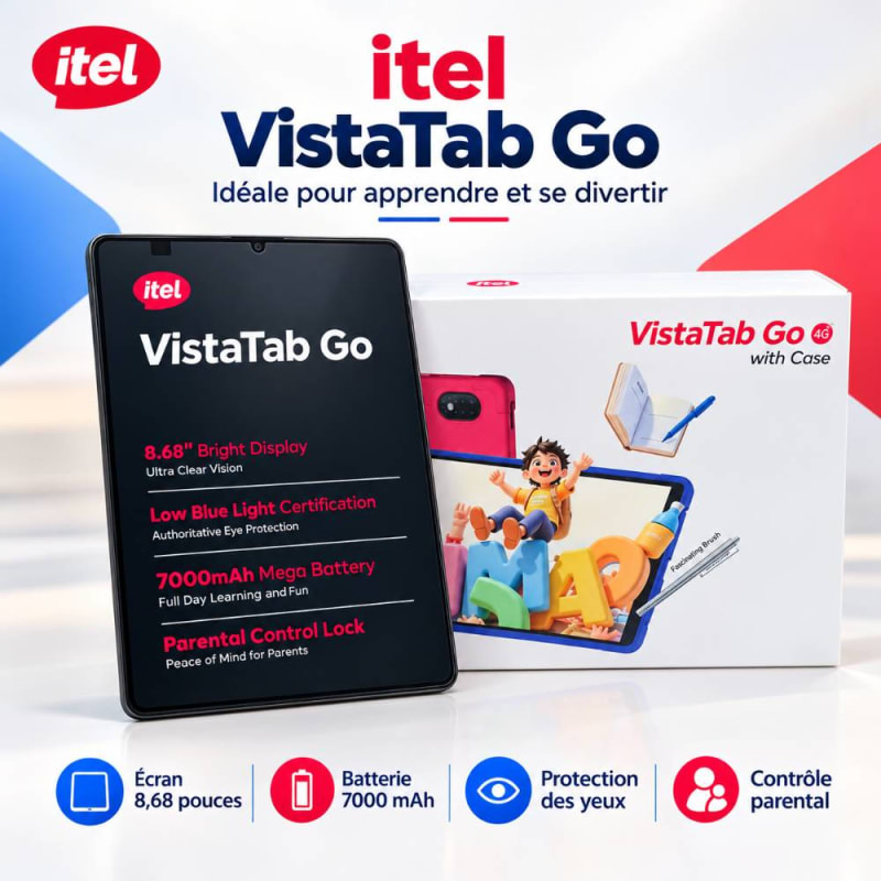 تابلت إيتل فيستاتاب غو 4G بشاشة 8.68 بوصة وبطارية 7000 مللي أمبير