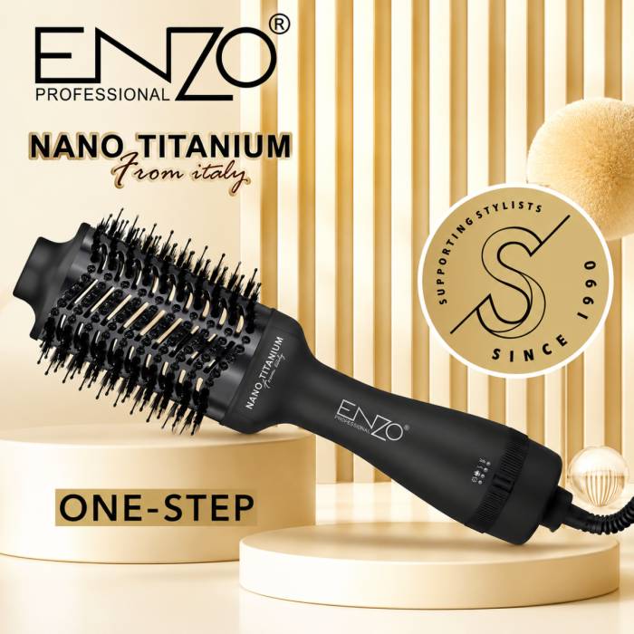 فرشاة شعر دوارة ومجففة ENZO EN-6215 – 2 في 1