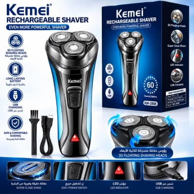Kemei KM-2806 – ماكينة حلاقة كهربائية قابلة للشحن