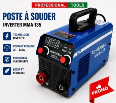 ماكينة لحام إنفرتر PowerBLU MMA-135A بشاشة رقمية