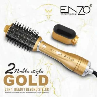 فرشاة تصفيف الشعر الاحترافية ENZO 2 Noble Style Gold 2 في 1 - EN-751
