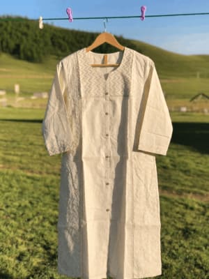 Embroidered Cotton Long Kurti 