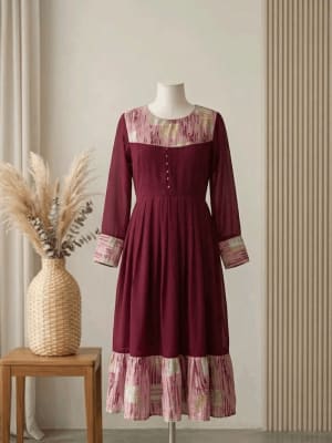 Maroon Georgette Top